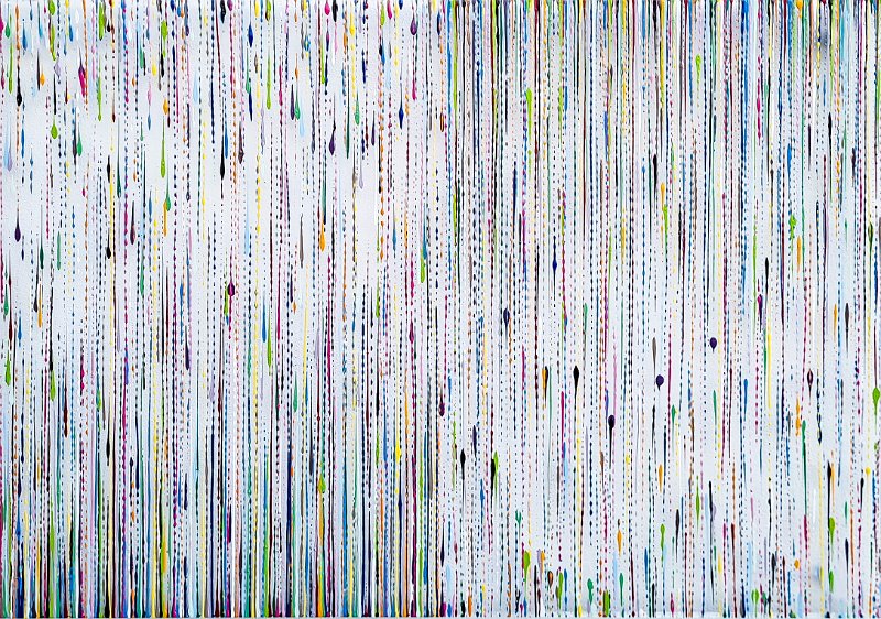 Das Glück der Farbe frei zu sein, 50x70, Lack auf Acrylglas, € 1.400